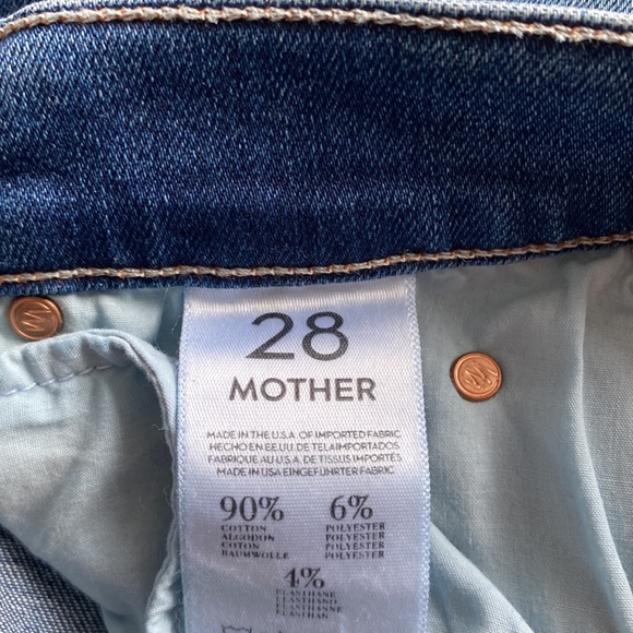 Mother Rascal the Famous Heroine straight leg jeans, size 28 - Picture 6 of 6